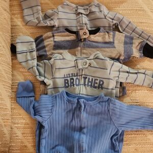 Blue Striped Baby Onesies